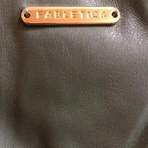 FABLETICS vegan leather shorts smoke green Small New with Tags - Picture 2 of 7